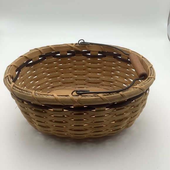 Vintage Nancy Burford Appalachia Basket with Metal Handle - Picture 4 of 9